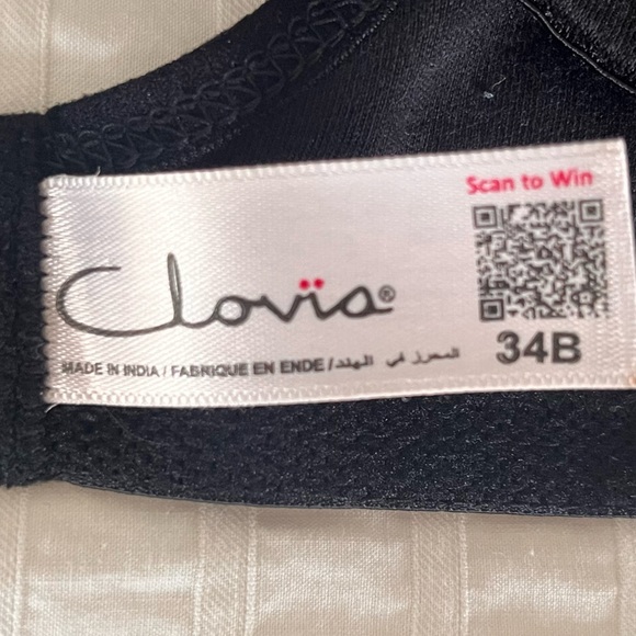 Clovia Black Bra 34B Wireless Made In India - Picture 3 of 4